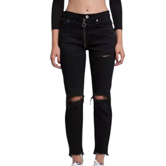 $178 PISTOLA Nico Into The Void Distressed Jeans Size 27 - Picture 1 of 5